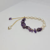 AMETHYST AND PRETTY PEARL BRACELET