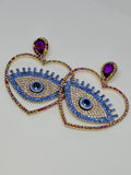 EVIL EYE PROTECTION STATEMENT EARRINGS