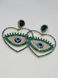 EVIL EYE PROTECTION STATEMENT EARRINGS