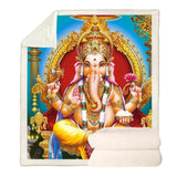 GANESHA 3D PRINTED THROW BLANKET