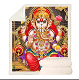 GANESHA 3D PRINTED THROW BLANKET